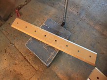 Режущая кромка лезвия автогрейдера, замена концевых долот 107-3490 Плоская режущая кромка с двойным скосом для бульдозера